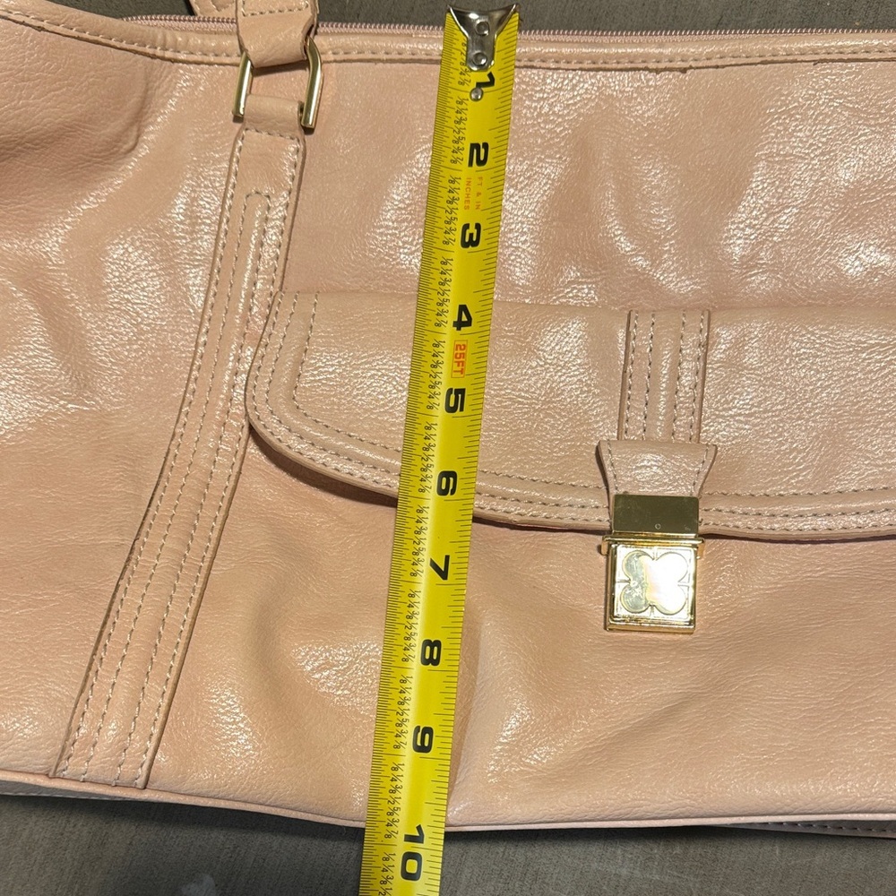 Liz Claiborne Blush Pink Shoulder Tote with Front Flap - Picture 11 of 12